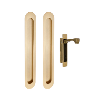 Zanda Duke Flush Pull Kit 250mm Satin Brass