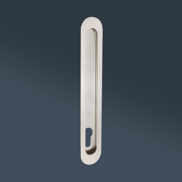 Zanda Duke Flush Pull with Euro Cutout 250mm Stainless Steel