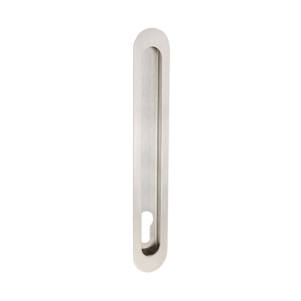 Zanda Duke Flush Pull with Euro Cutout 250mm Stainless Steel