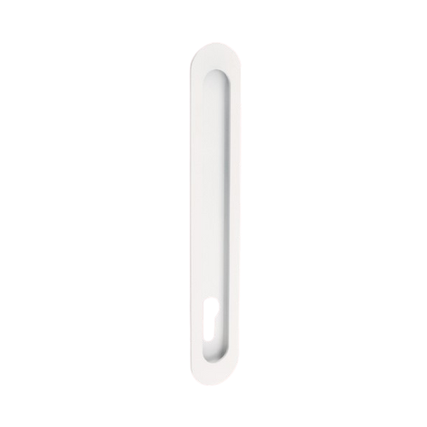 Zanda Duke Flush Pull with Euro Cutout 250mm White