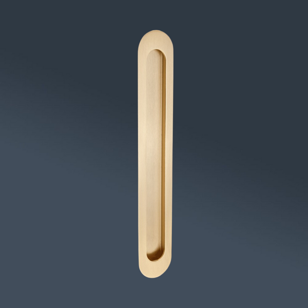 Zanda Duke Flush Pull 250mm Satin Brass