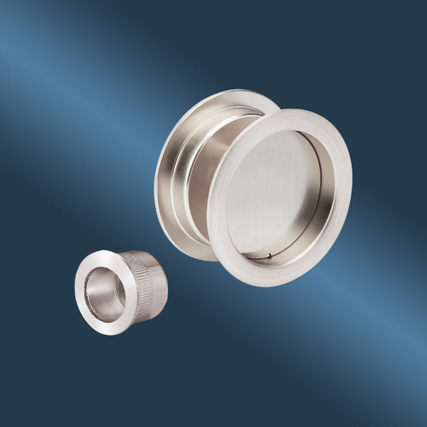 Zanda Round Cavity Suite Passage Kit Brushed Nickel