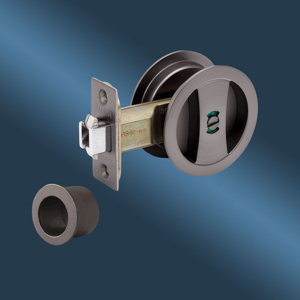 Zanda Round Cavity Suite Privacy Set Graphite Nickel