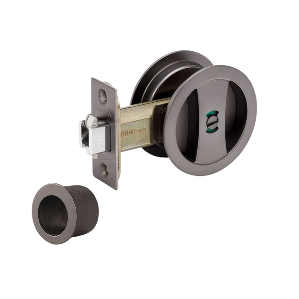 Zanda Round Cavity Suite Privacy Set Graphite Nickel