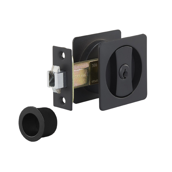 Zanda Square Cavity Suite Communicating Set Matte Black