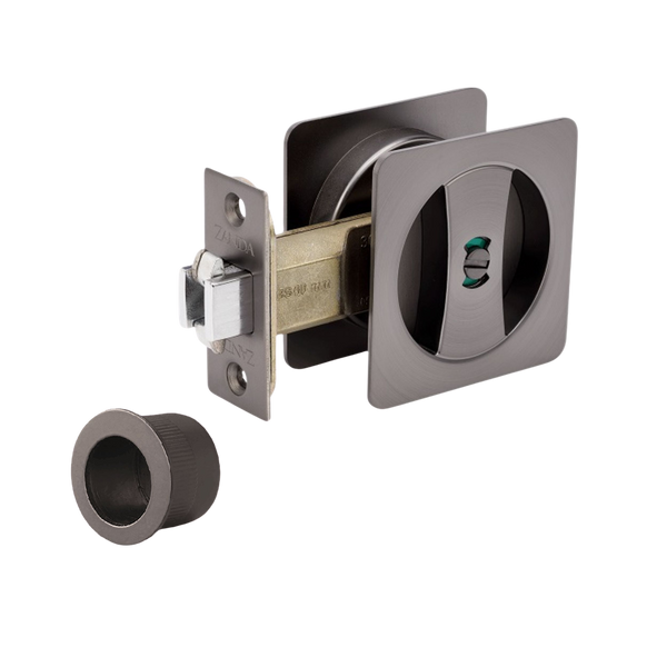 Zanda Square Cavity Suite Privacy Set Graphite Nickel