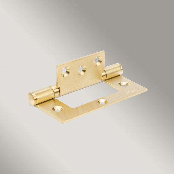 Zanda Fast Fix Bearing Hinges 100x70mm Satin Brass