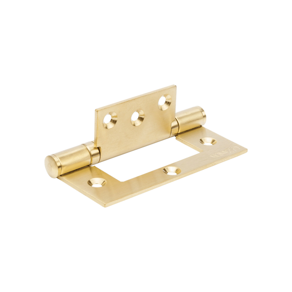 Zanda Fast Fix Bearing Hinges 100x70mm Satin Brass