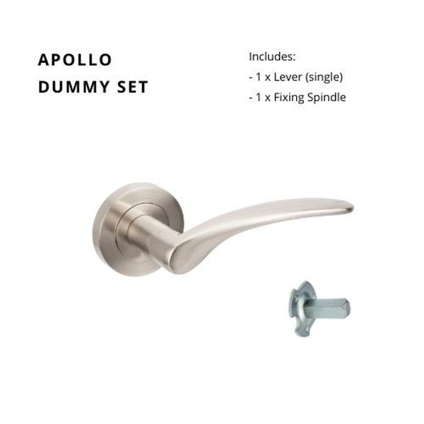 Zanda Apollo Dummy Set Door Handle Brushed Nickel