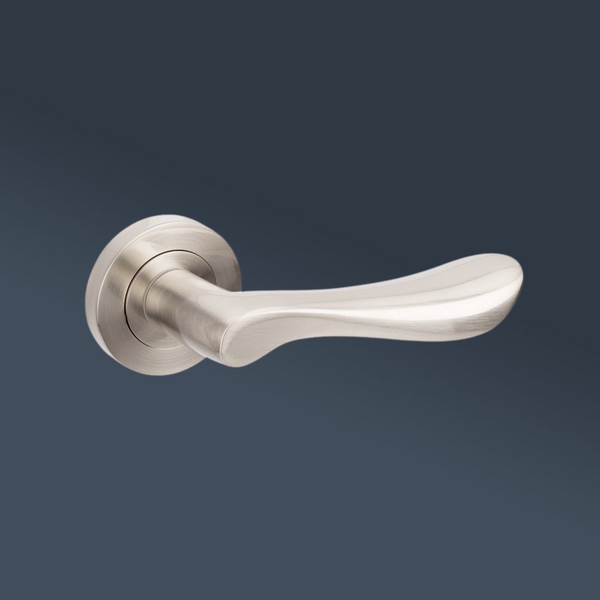 Zanda Juno Separate Privacy Lever Set Door Handle Brushed Nickel