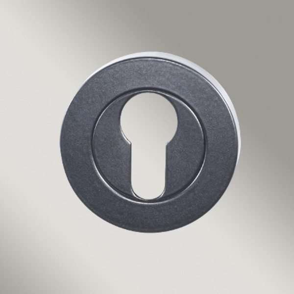 Zanda Round Euro Escutcheon 55mm (Pair) Matte Black
