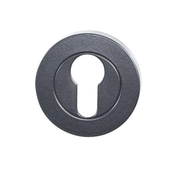 Zanda Round Euro Escutcheon 55mm (Pair) Matte Black