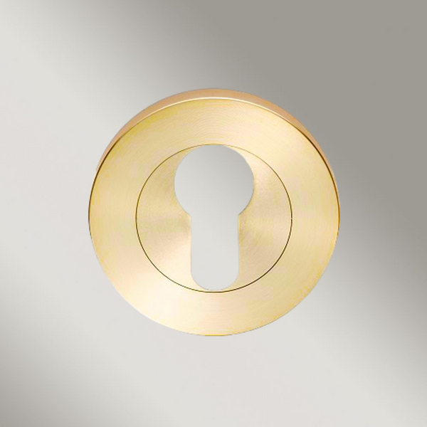 Zanda Round Euro Escutcheon 55mm (Pair) Satin Brass