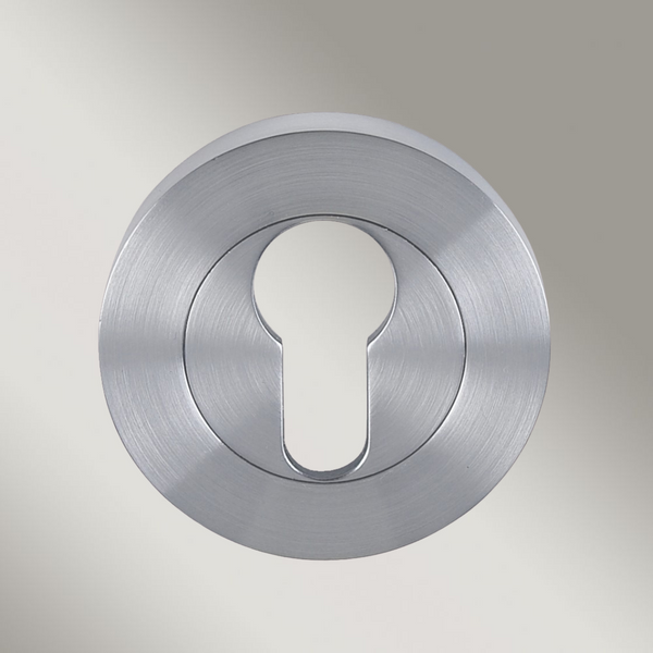 Zanda Round Euro Escutcheon 55mm (Pair) 316 Stainless Steel