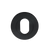 Zanda Oval Escutcheon 55mm Matte Black