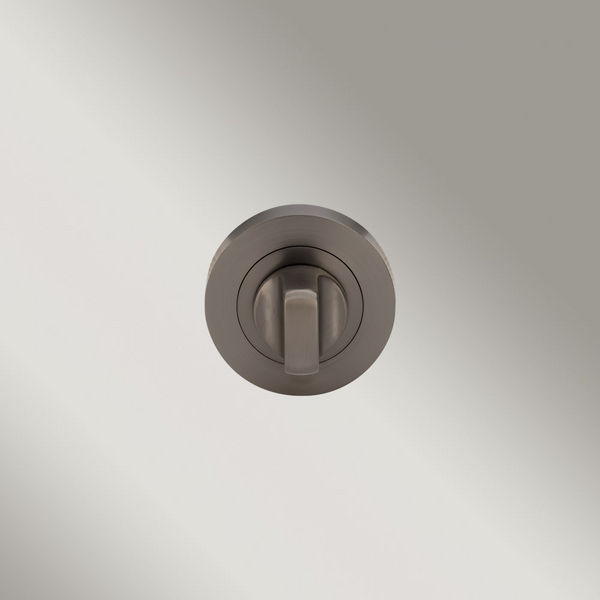 Zanda Turn Snib Round Escutcheon Graphite Nickel