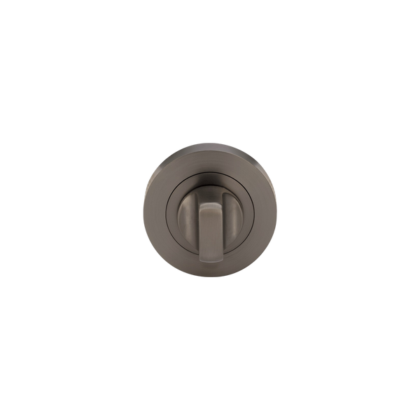 Zanda Turn Snib Round Escutcheon Graphite Nickel