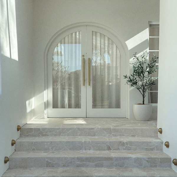 Zanda Round Profile Pull Handle 600mm Satin Brass