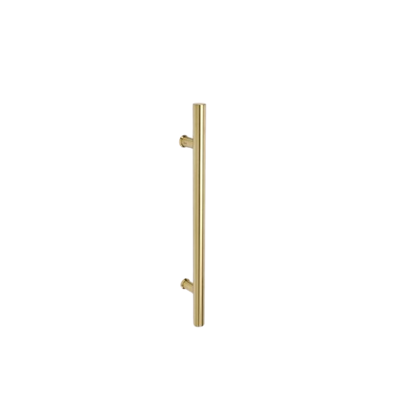 Zanda Round Profile Pull Handle 600mm Satin Brass