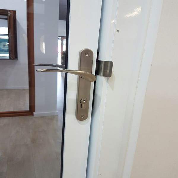 Zanda Apollo Longplate Door Handle Entrance Set Brushed Nickel