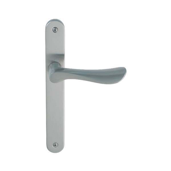 Zanda Juno Longplate Door Handle Entrance Set Brushed Nickel