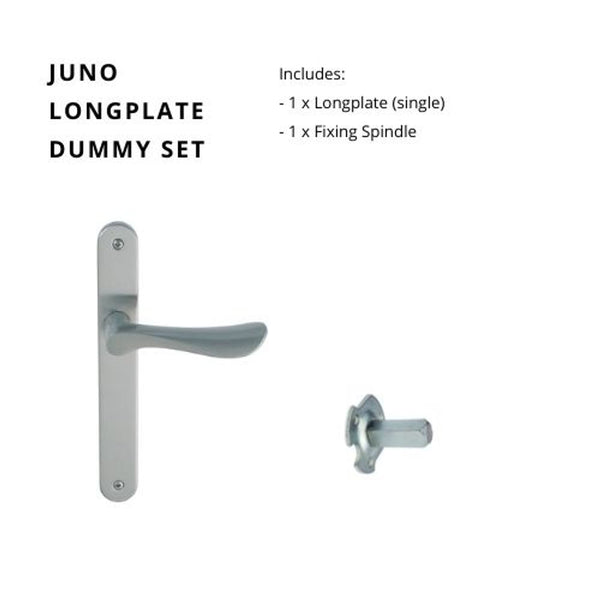 Zanda Juno Dummy Longplate Door Handle Brushed Nickel