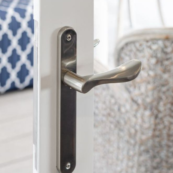 Zanda Juno Passage Longplate Door Handle Satin Chrome