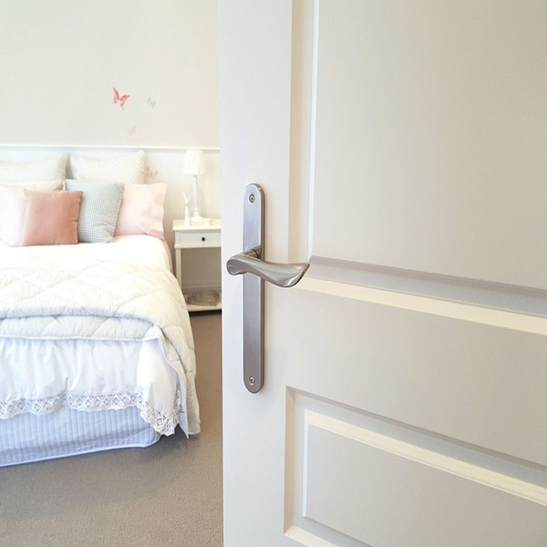 Zanda Juno Passage Longplate Door Handle Satin Chrome