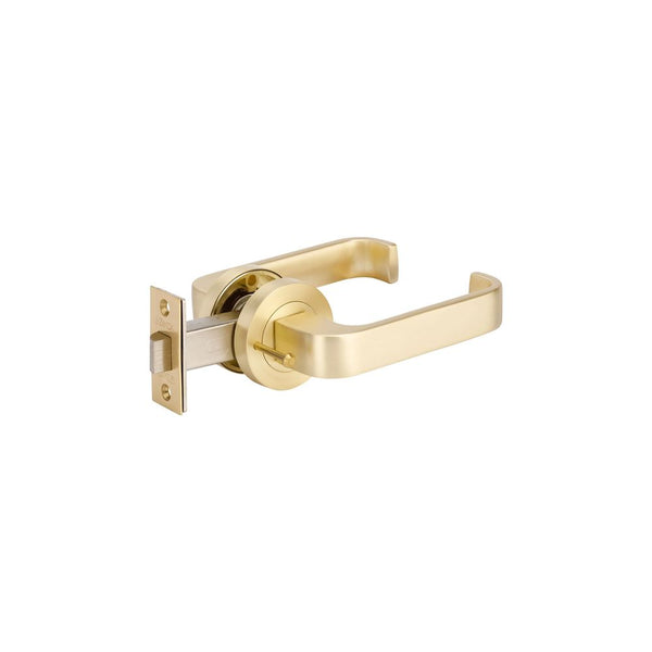 Zanda Streamline Integrated Privacy Lever Set Door Handle Satin Brass