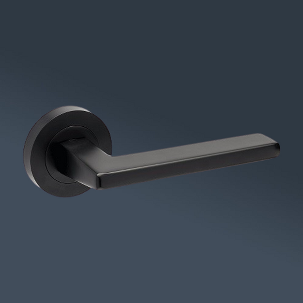 Zanda Vector Integrated Privacy Lever Set Door Handle Matte Black