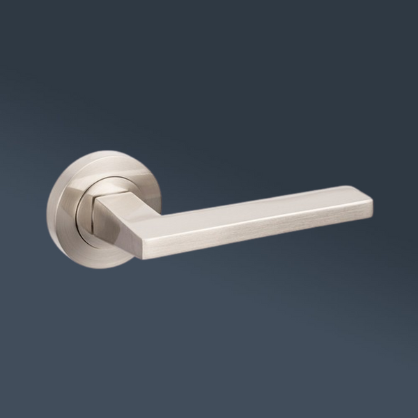 Zanda Vector Dummy Lever Set Door Handle Brushed Nickel