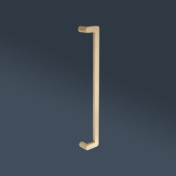 Zanda Duke Offset Pull Handle 640mm Satin Brass