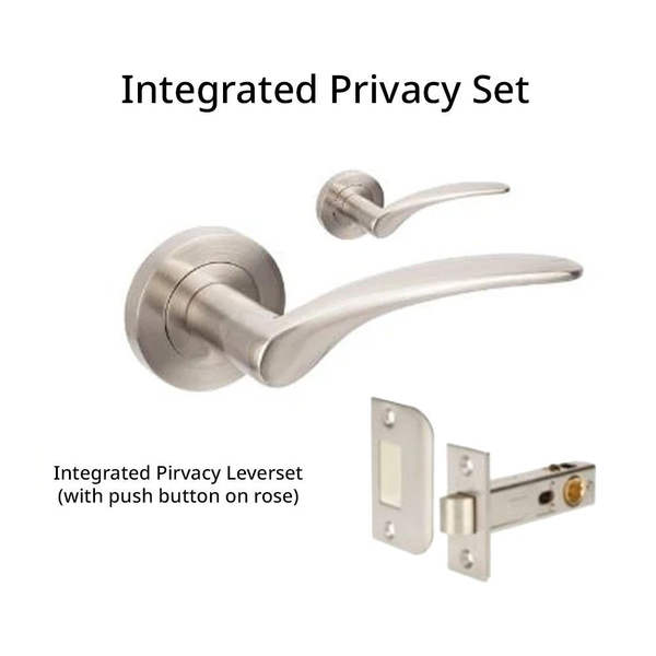 Zanda Apollo Privacy Set Door Handle Brushed Nickel