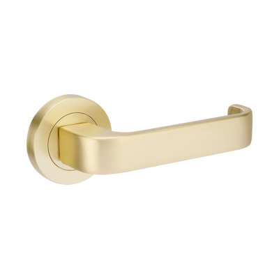 Zanda Streamline Entrance Set Lever Door Handle Satin Brass