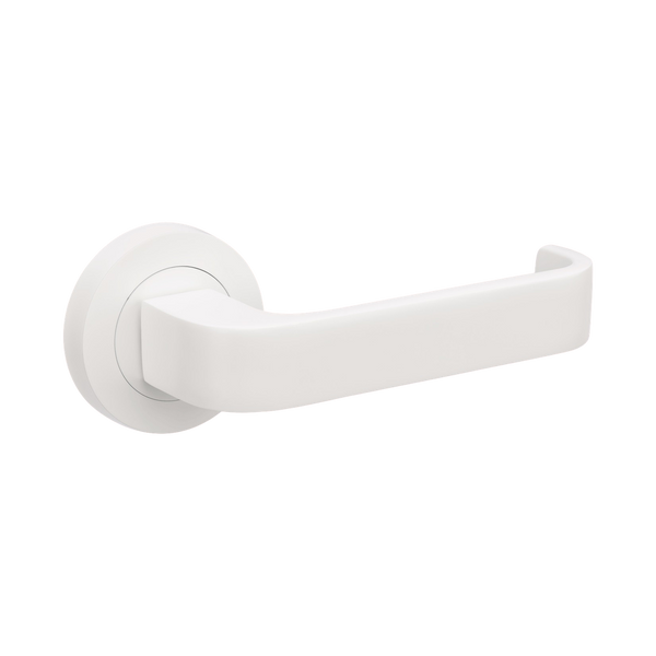 Zanda Streamline Passage Lever Set Door Handle Matte White