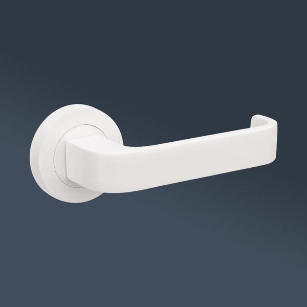 Zanda Streamline Entrance Set Lever Door Handle Matte White