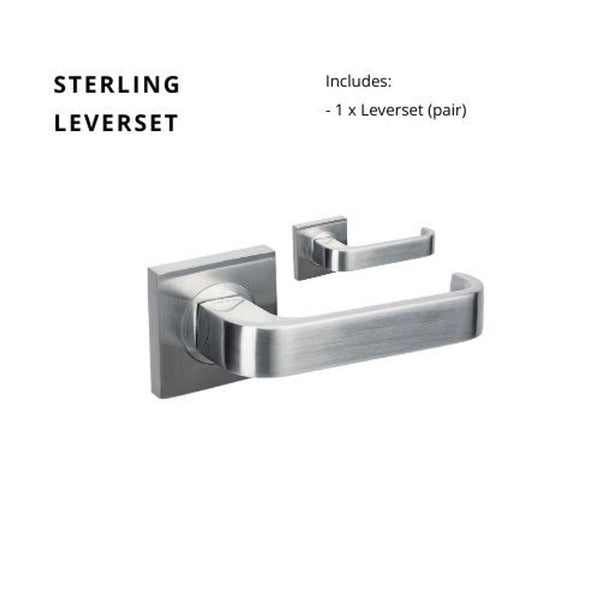 Zanda Sterling Lever Set Door Handle Only Satin Chrome