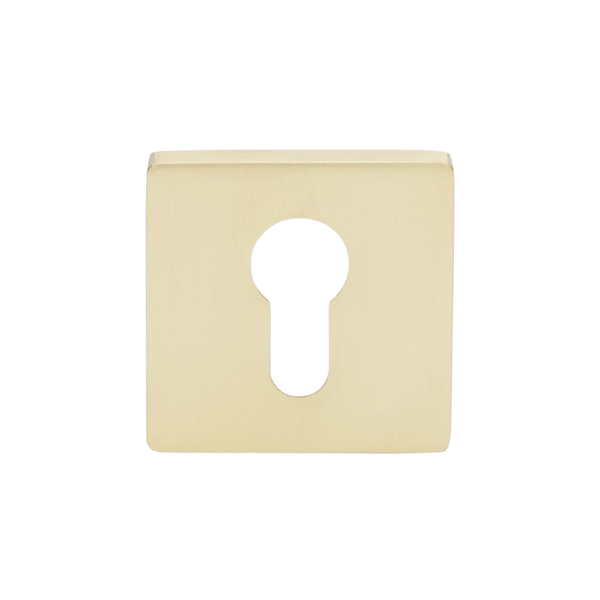 Zanda Astron Square Euro Escutcheon 55mm (Pair) Satin Brass
