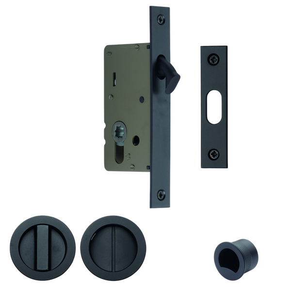 Zanda Visca Cavity Sliding Privacy Set Matte Black