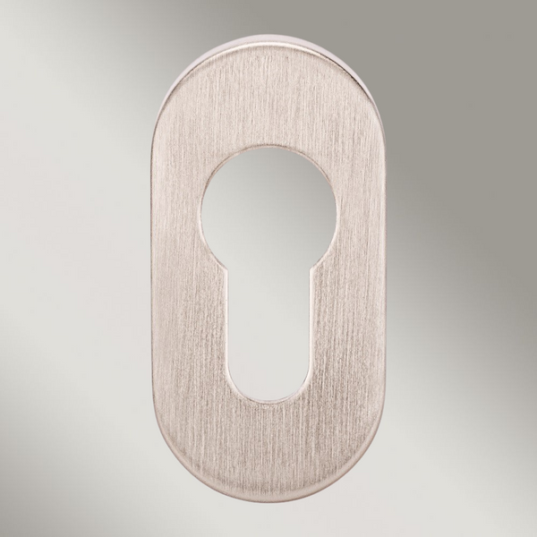 Zanda Oval Narrow Style Euro Escutcheon (Pair) Stainless Steel