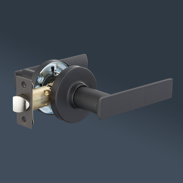 Zanda Austin Round Passage Lever Set Door Handle Matte Black