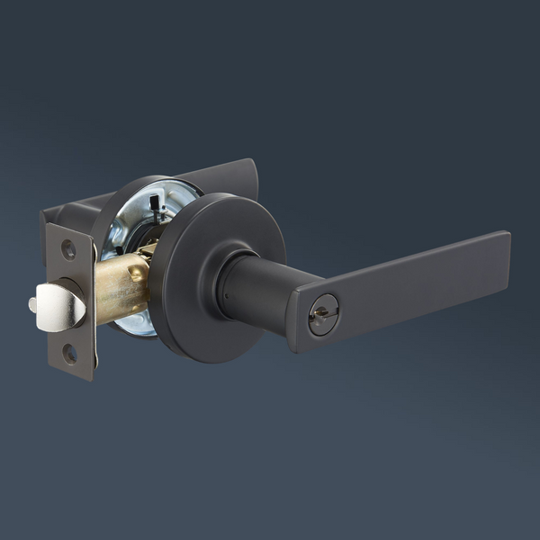 Zanda Austin Round Entrance Set Lever Set Door Handle Matte Black