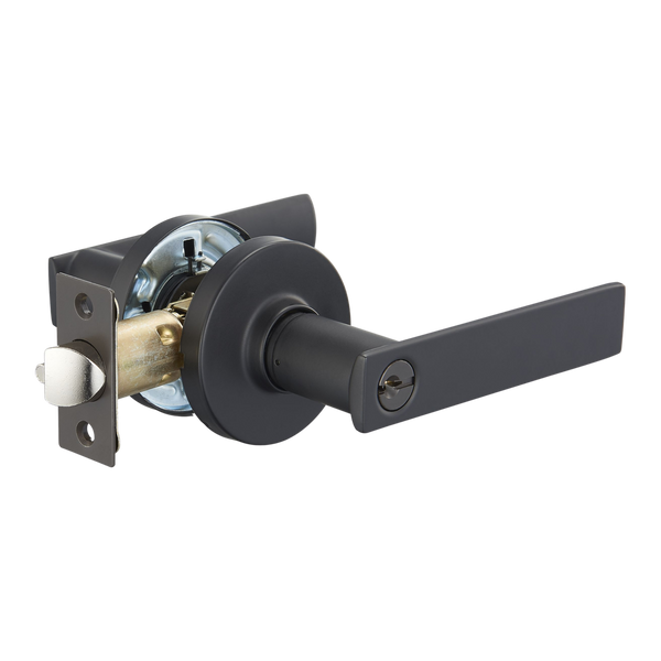 Zanda Austin Round Entrance Set Lever Set Door Handle Matte Black