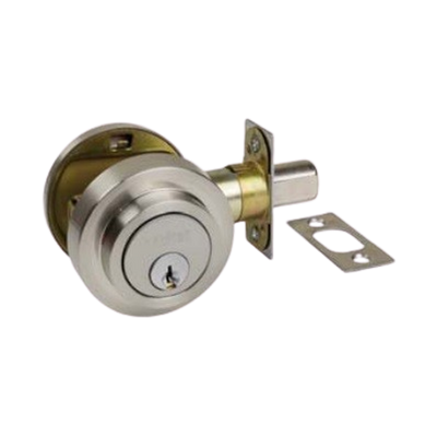 Zanda Round Slimline Deadbolt Brushed Nickel