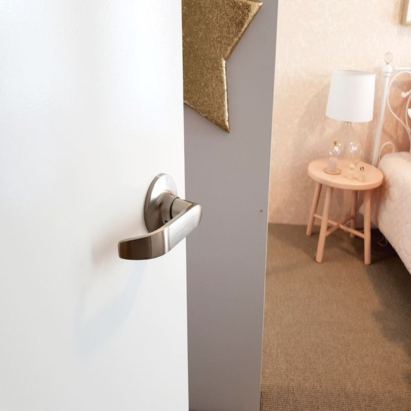 Zanda Zenith Passage Set Door Handle Brushed Nickel