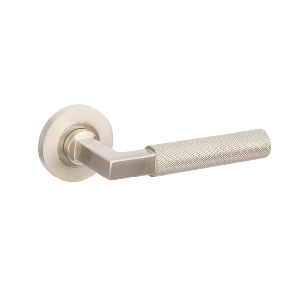 Zanda Zurich Entrance Set Lever Door Handle Brushed Nickel