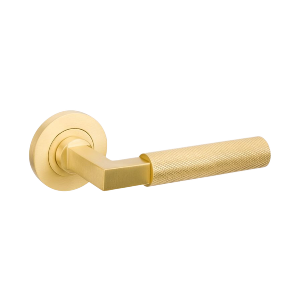 Zanda Zurich Entrance Set Lever Door Handle Satin Brass