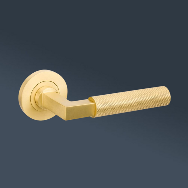 Zanda Zurich Separate Privacy Lever Set Door Handle Satin Brass