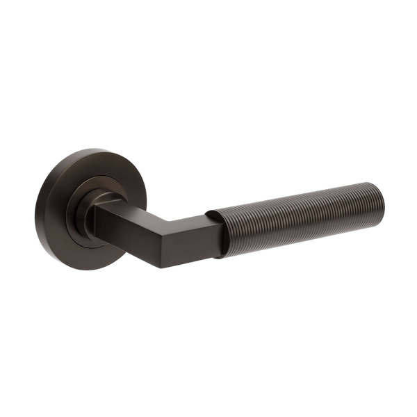 Zanda Zurich Fluted Lever Set Door Handle Graphite Nickel