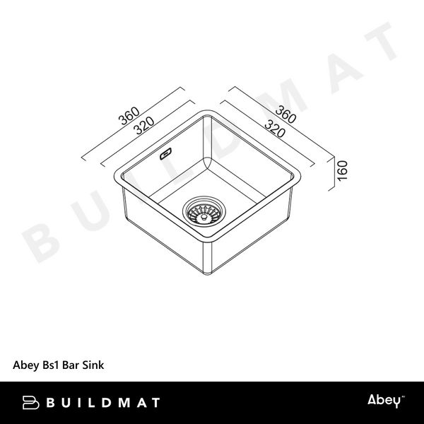 Abey Bs1 Bar Sink Eureka Gold